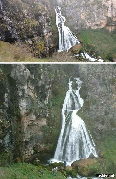 Необычный водопaд в Перу под названием «Женщина в белом»