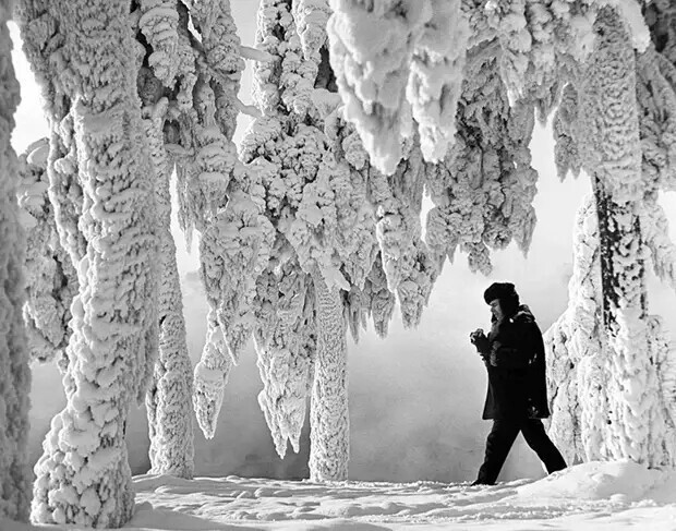 Свердловская область после снегопада, 1969-й год.