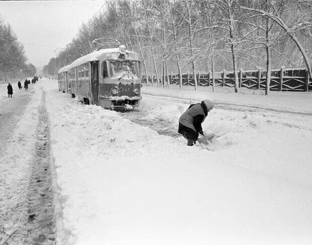 Снегопад в Свердловске, 1984 год.