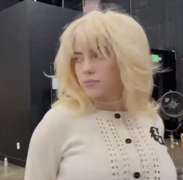Блондинка с амбициями: Билли Айлиш не узнать с обесцвеченными волосами и в облегающем кардигане