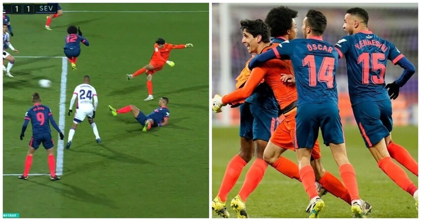Испанский вратарь забил гол на последней минуте и спас команду от поражения