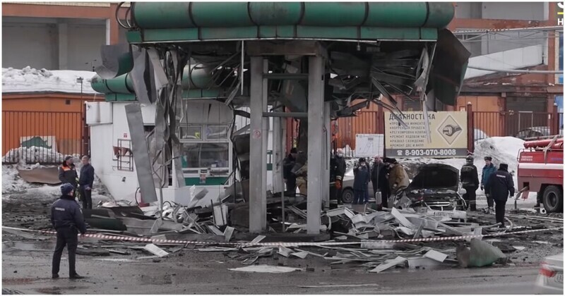 Взрыв на автозаправке в Новокузнецке попал на видео