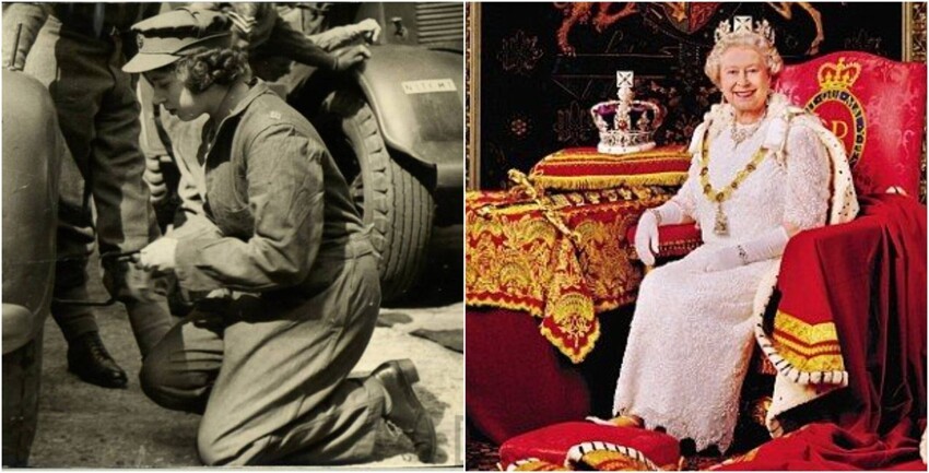 Королева Елизавета II обучалась и работала механиком во время Второй мировой войны. Она остается единственной женщиной-членом королевской семьи, вступившей в вооруженные силы, и единственным живым главой государства, служившим во Второй мировой