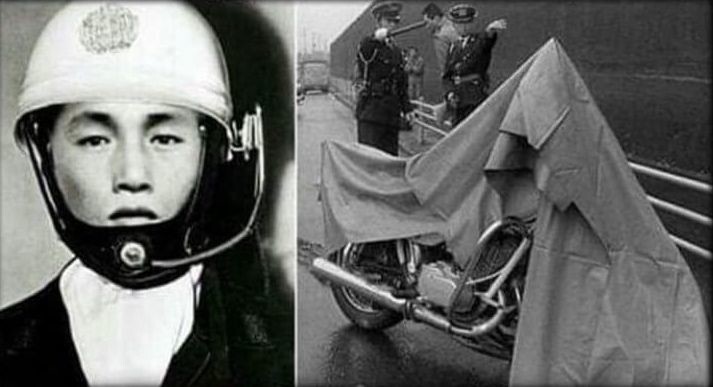 В 1968 году мужчина, выдающий себя за полицейского на мотоцикле, остановил банковский грузовик, перевозивший 300 млн йен наличными (10 млн долларов сегодня)