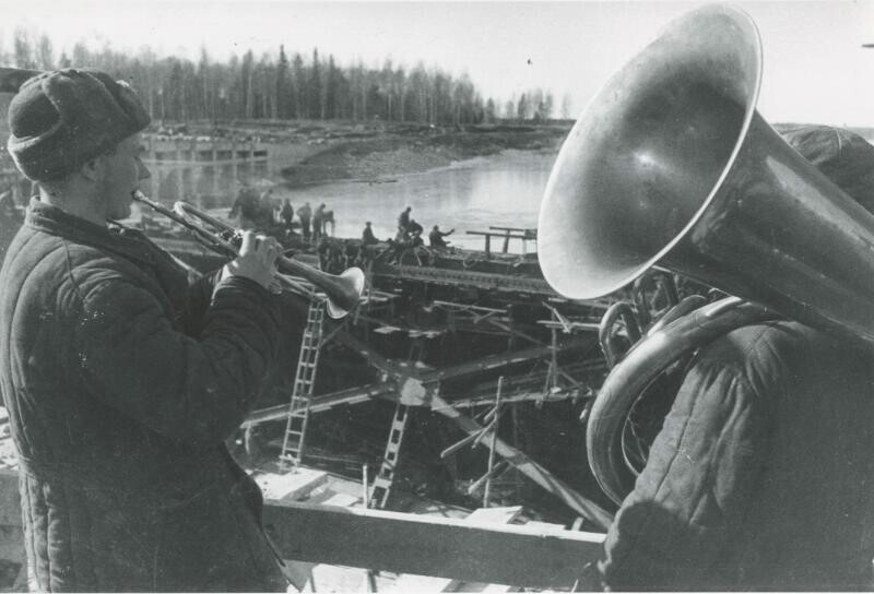 На стройке канала им.Москвы, 1937г.