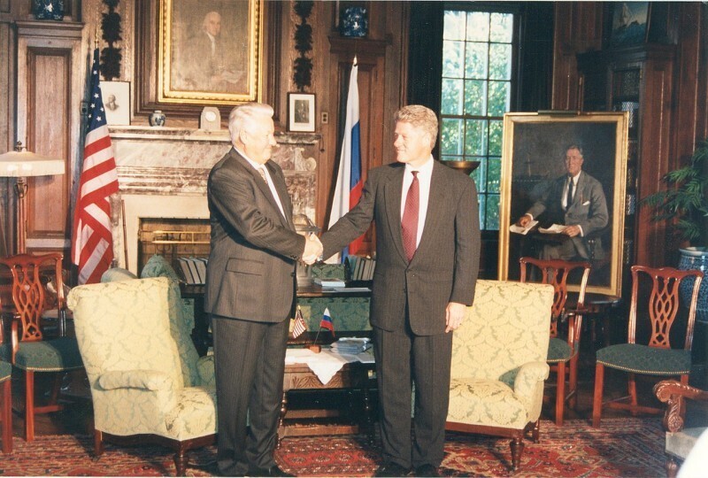 Борис Ельцин и Билл Клинтон, 1995 г.