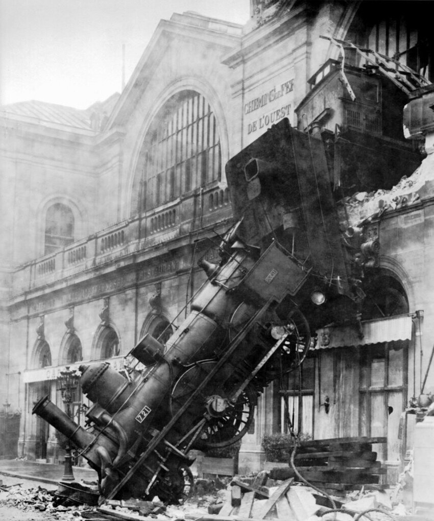 Крушение поезда на вокзале Монпарнас, 1895 г.