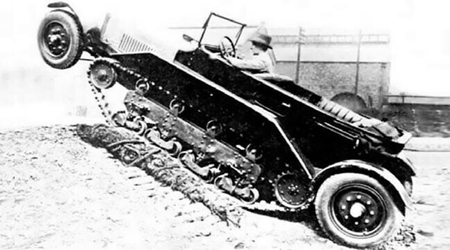 История автомобиля-вездехода Wolseley-Vickers "Wheel-Cum-Track", 1926 год