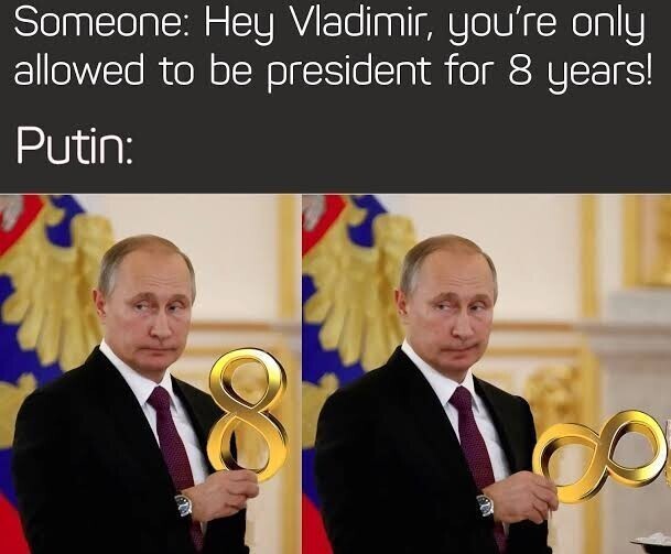 "Эй, Владимир, тебе можно быть президентом только 8 лет!"