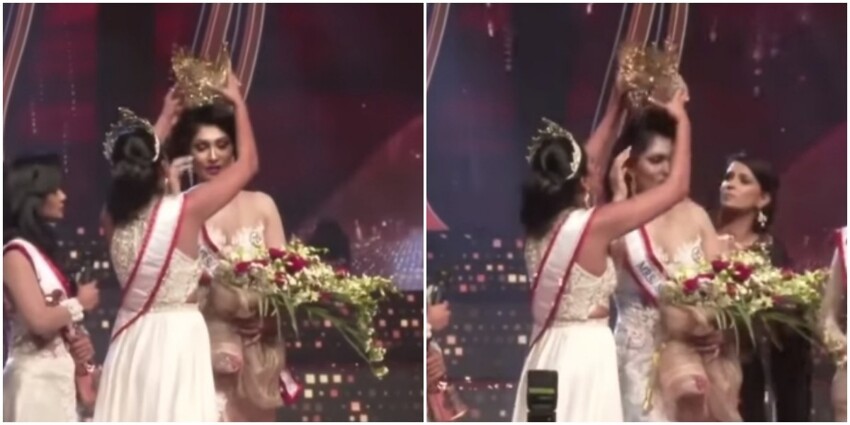 "Миссис мира" сорвала корону с победительницы конкурса вместе с волосами и надела её на другую участницу