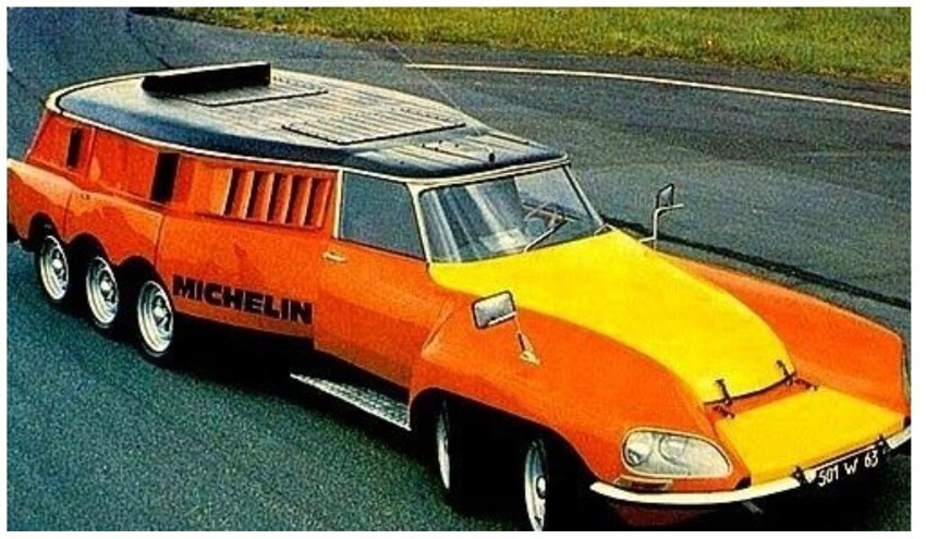 10-колесный футуристический автомобиль,Michelin, 1972