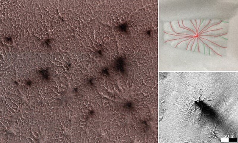 Ученые объяснили происхождение марсианских пауков