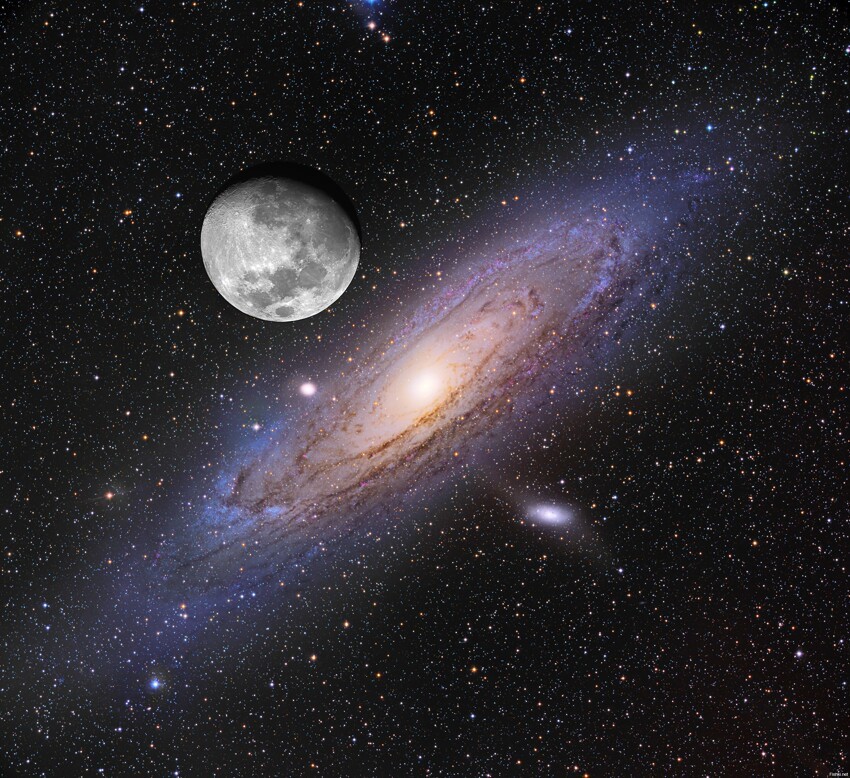 Большая спиральная галактика Андромеды, удаленная всего на 2