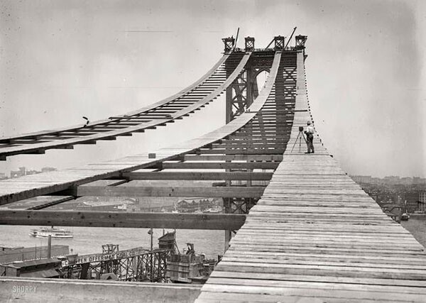 39. Строительство Манхэттенского моста в 1908 году
