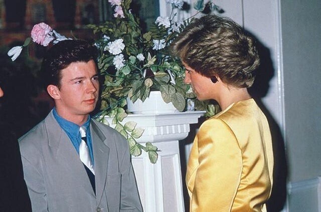 9. Знакомство Рика Астли с принцессой Дианой, 1988 год