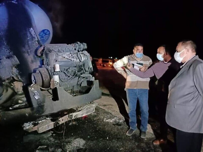 Автобус с пассажирами в Египте врезался в бензовоз и сгорел