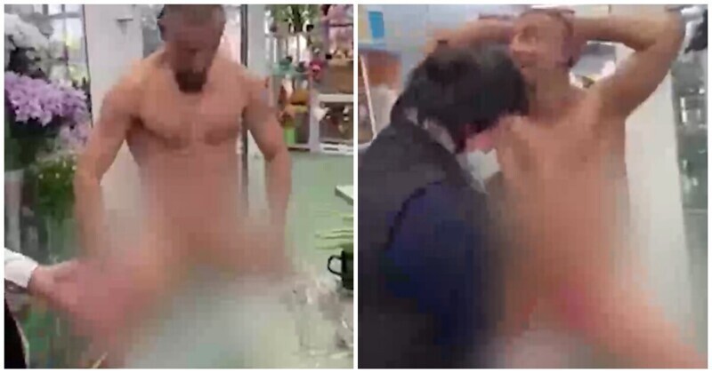 Весня пришла: голый мужчина устроил эротическое шоу для сотрудниц цветочного магазина