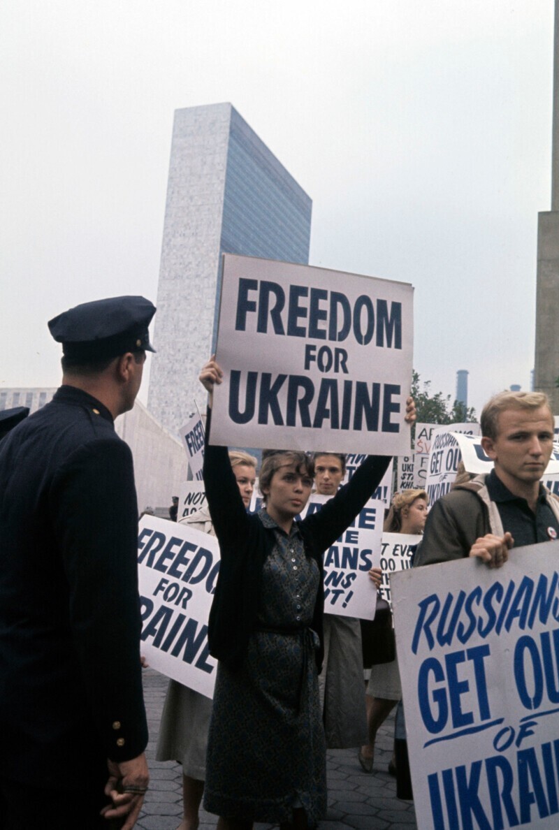 1960. Демонстрация в Нью-Йорке против приезда Никиты Хрущева. 21 сентября. Фоторепортаж