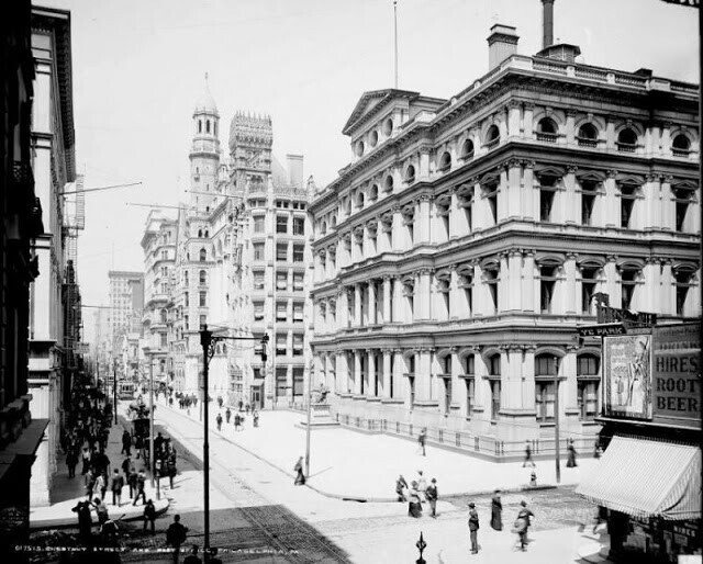 8. Честнат-стрит и почта, Филадельфия, Пенсильвания, 1900-е гг.