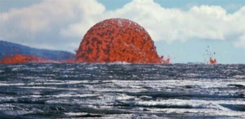 Огромный пузырь лавы на Гавайях 50 лет назад