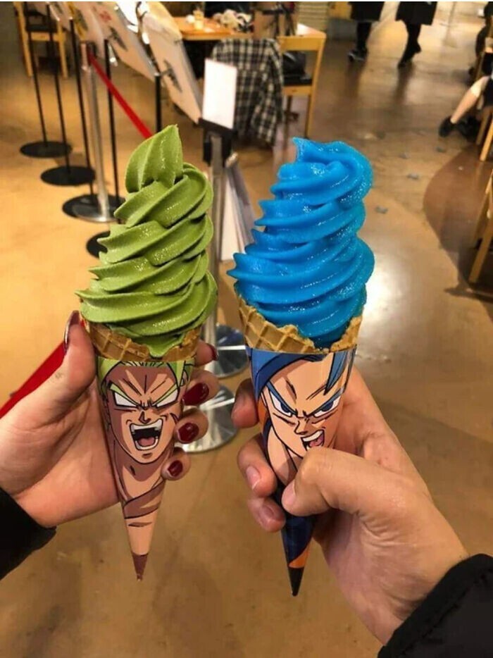 Мороженое для любителей манга в цветах героев