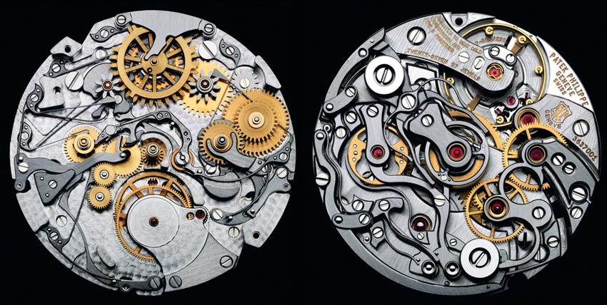 Интерьер часового механизма, созданного Патеком Филиппом, признанного самым талантливым часовщиком в истории