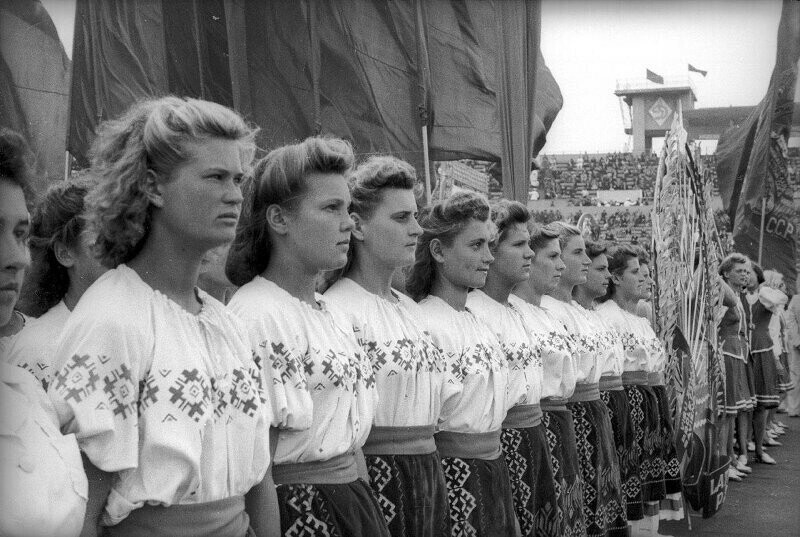Спортивный парад, стадион "Динамо", 1947 год