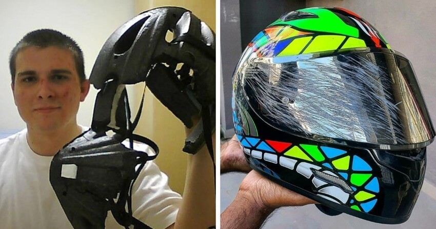 15  наглядных причин, зачем нужен шлем