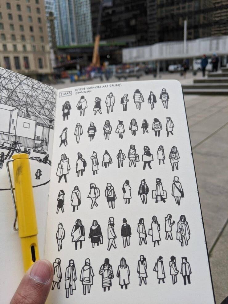 "Я каждый день делаю маленькие рисунки людей, которых вижу"