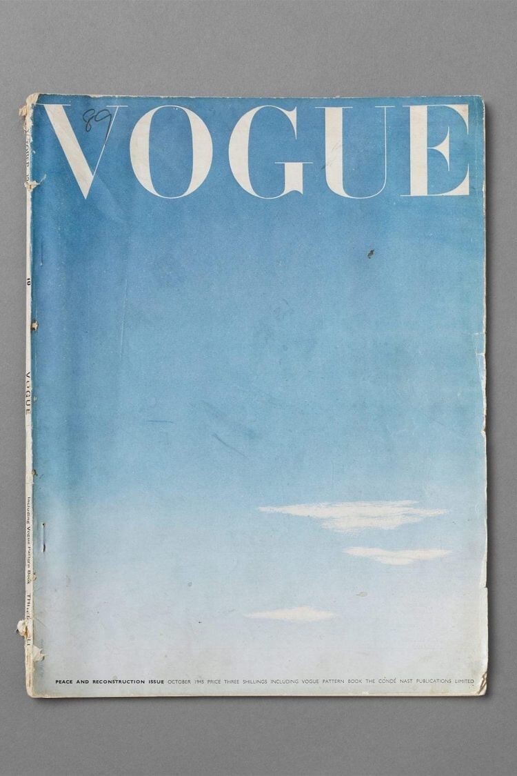Обложка Vogue, посвященного окончанию Второй мировой войны, октябрь 1945 года