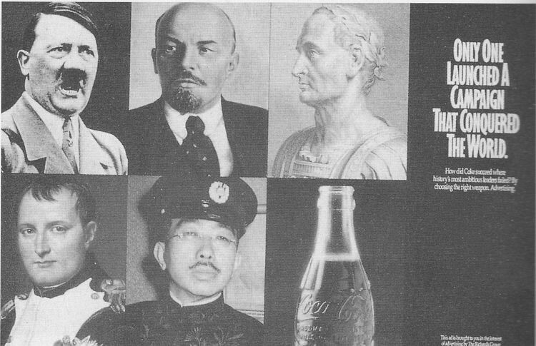 «Мир удалось завоевать только одному». Реклама Coca-Cola. США, 1984 год