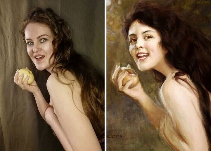 15. Тадеуш Стыка "Девушка с яблоком" (1900)