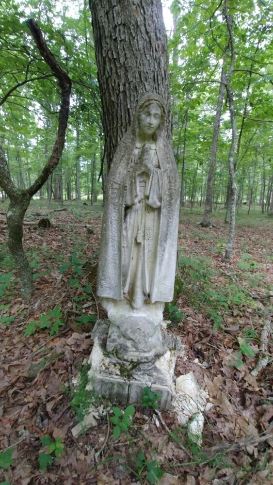 Дева Мария в лесу в Западной Вирджинии