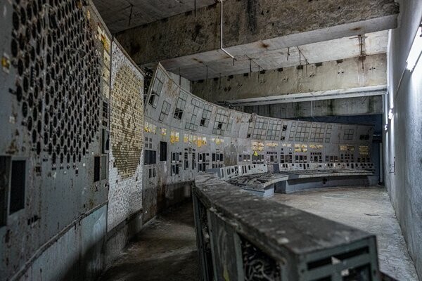 Контрольный пульт Чернобыльской АЭС