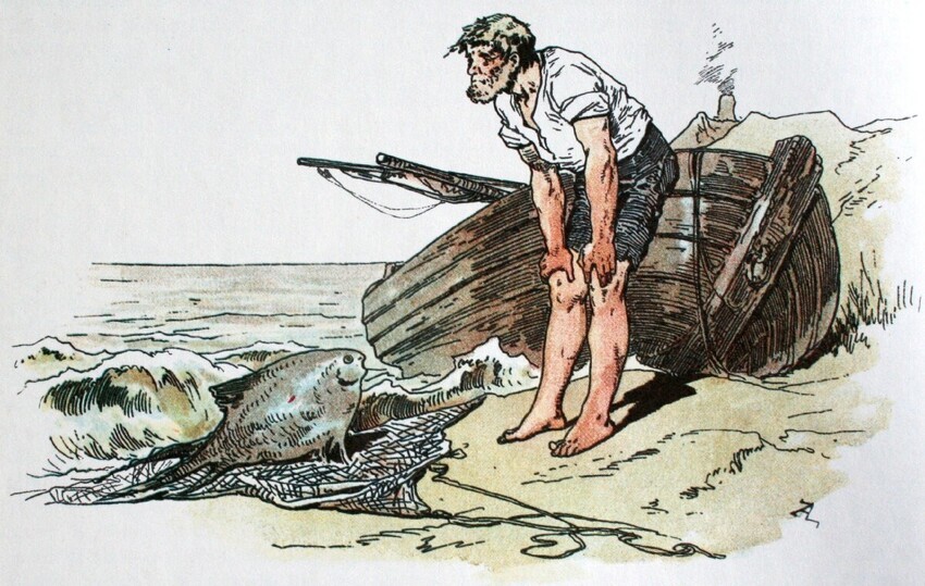 Сказка Пушкина "О рыбаке и рыбке". От немецкой до русской