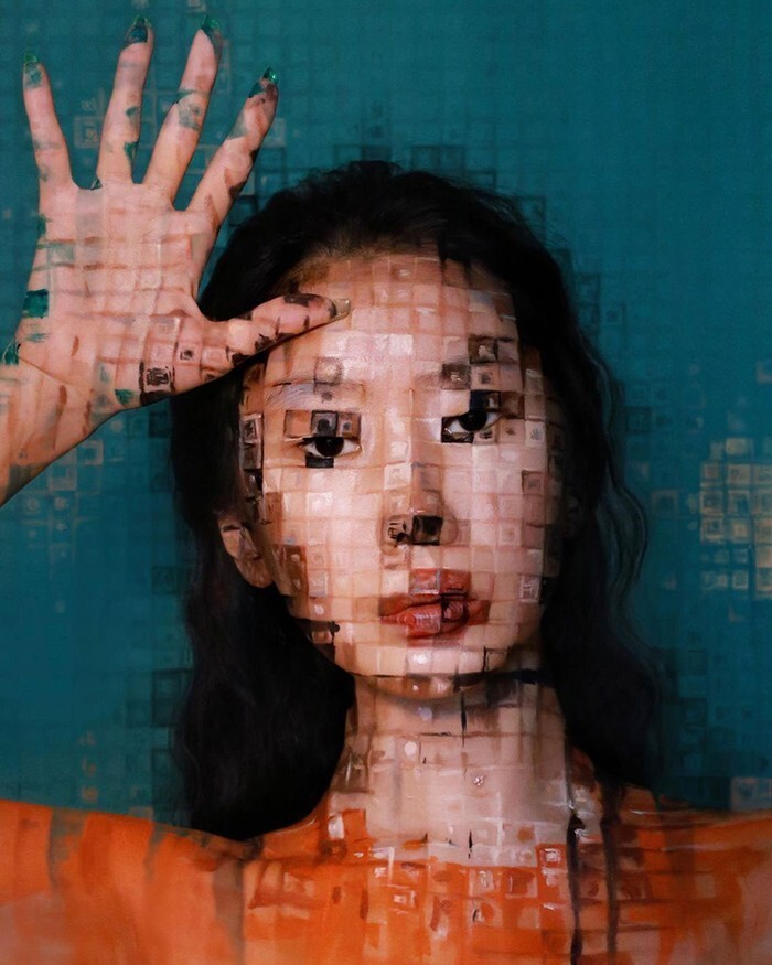  Кореянка создает оптические иллюзии на собственном теле 