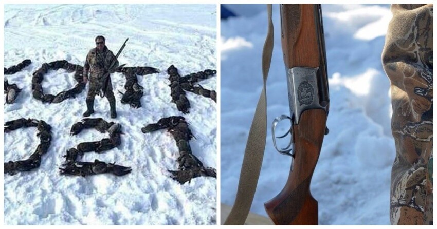 Полиция заинтересовалась охотником, выложившим надпись из сотни убитых гусей