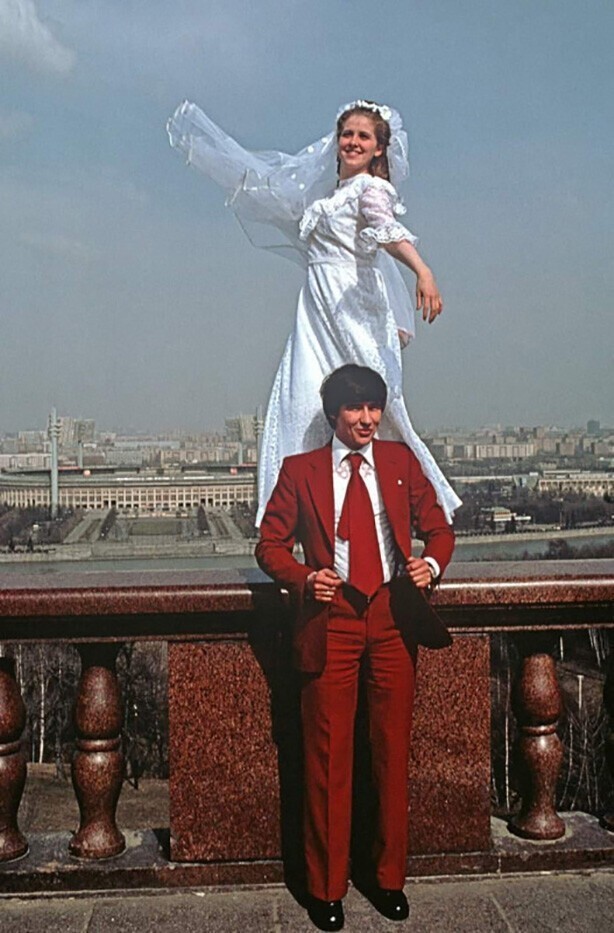 Американские туристы в свадебном путешествии. Москва, 1980
