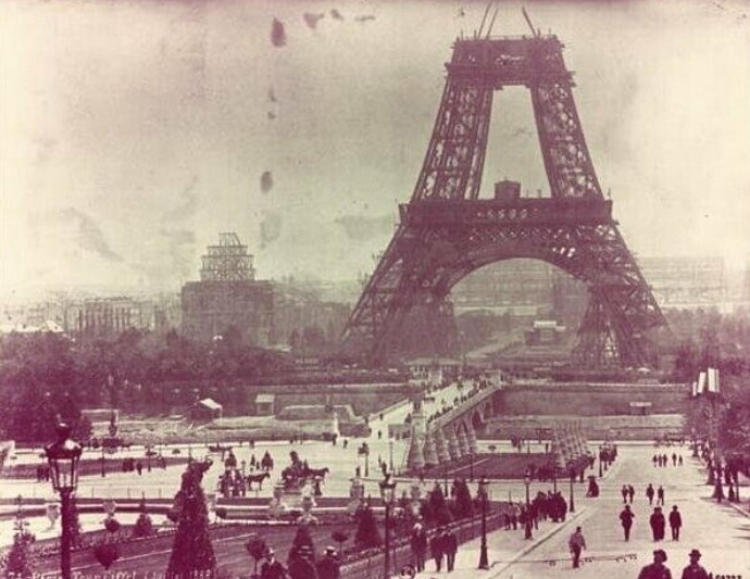 Строительство Эйфелевой башни, июль 1888