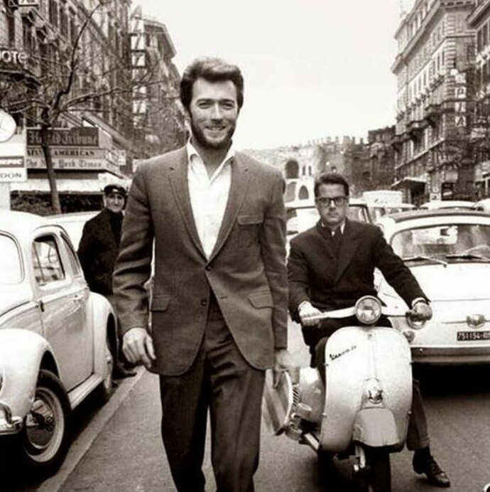 Актер Клинт Иствуд в Риме, 1960-е