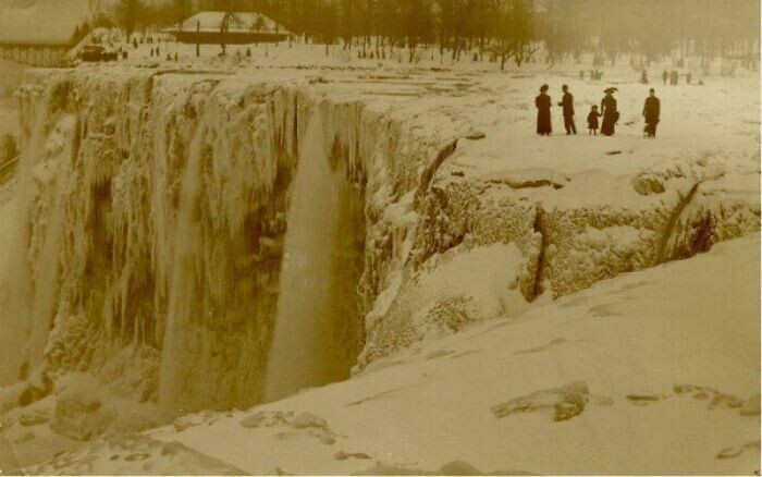 33. Замерзший Ниагарский водопад, 1911 год