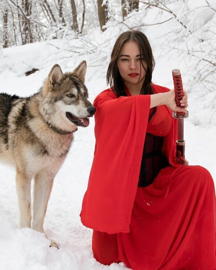 Девушка из Уфы вырастила волчицу, которую не приняла мать 