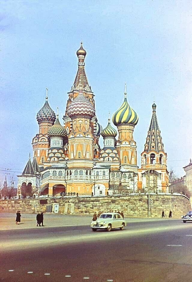 Москва 1950-ых на цветных фотографиях