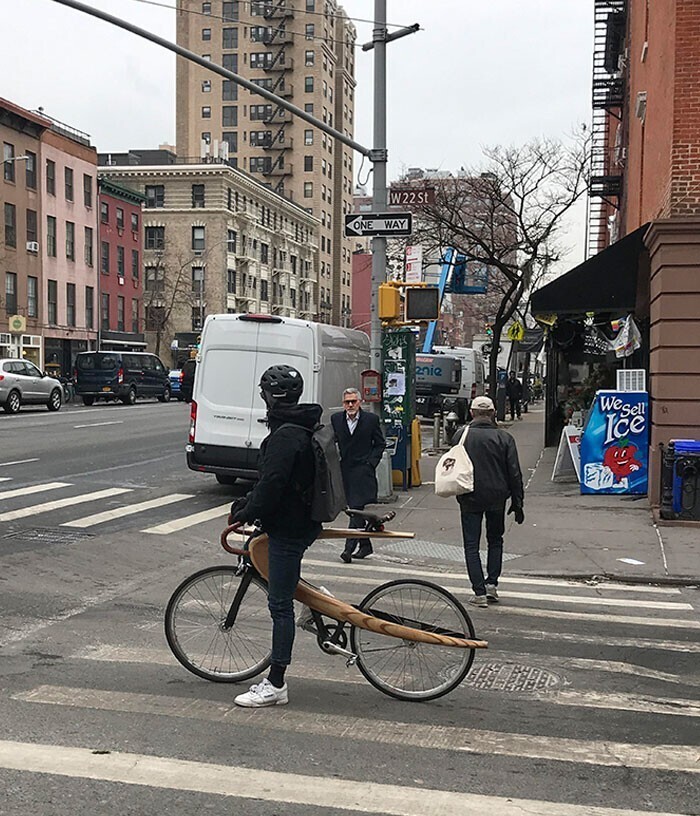 Деревянная рама для велосипеда с необычным дизайном