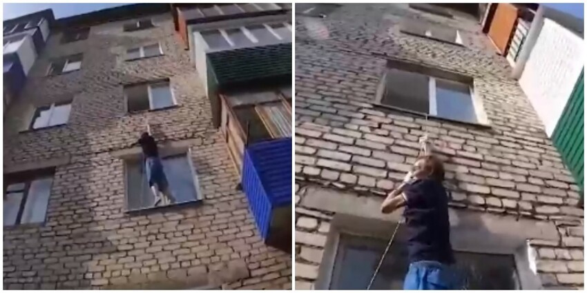 В Башкирии жена закрыла в квартире любителя выпить, а тот попытался вылезть через окно