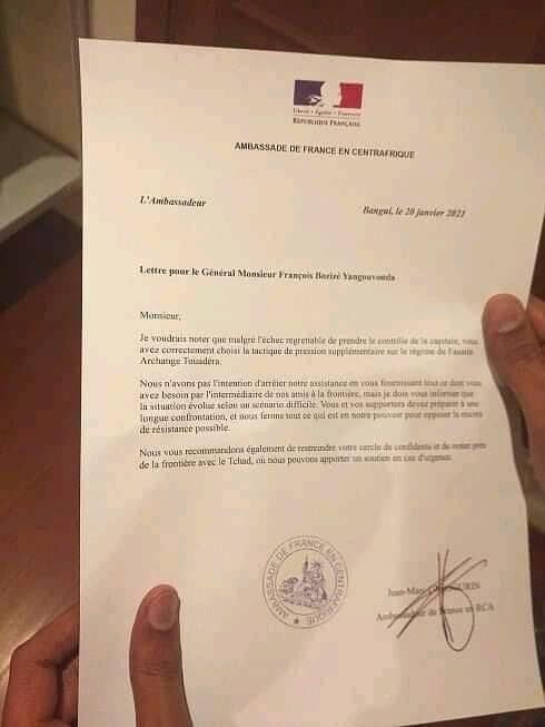 ВС ЦАР перехватили официальное обращение посольства Франции к боевикам