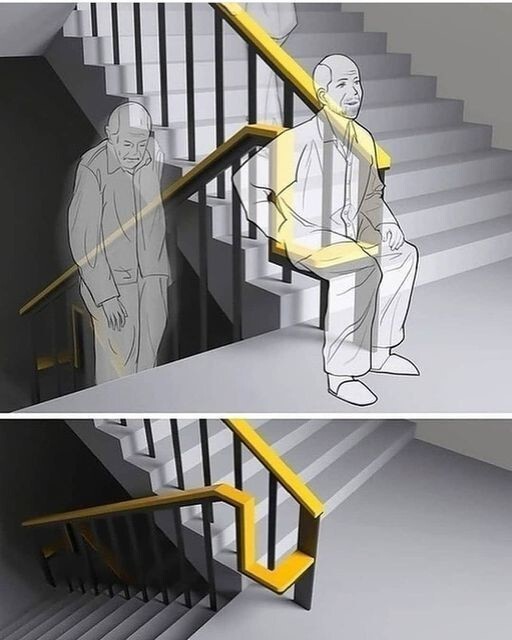 Лестницы, удобные для пожилых людей