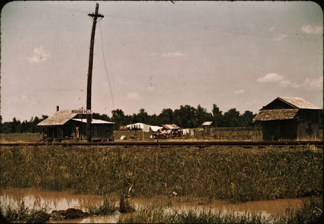 Сельский пейзаж в Луизиане, 1940 год