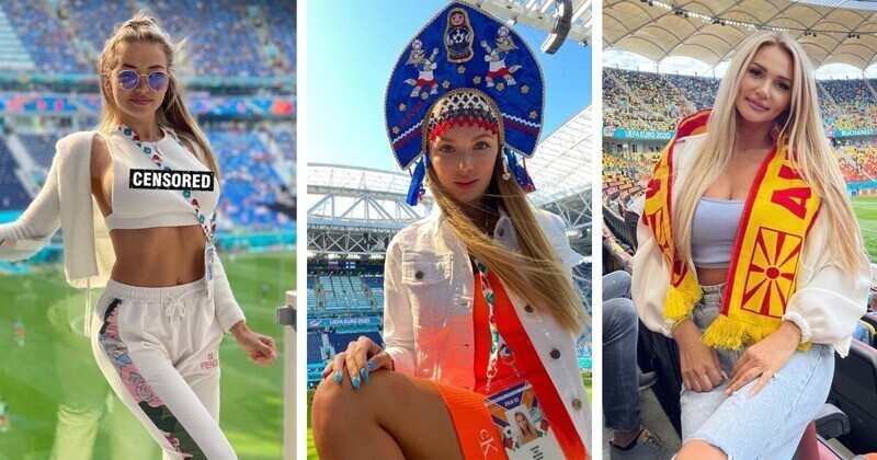 Красота на стадионах, или самые сексуальные болельщицы начала ЕВРО-2020