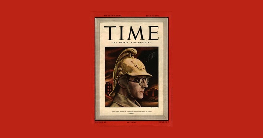 Этот всемирно известный композитор в годы блокады Ленинграда стал бойцом добровольной пожарной команды. Журнал Time поместил в 1942 году его фотографию на обложку в таком виде